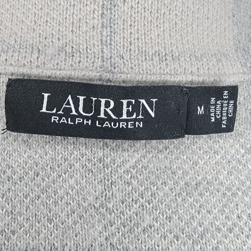 Lauren Ralph Lauren Black Label Wool Blend Knit Plaid Blazer Womens Medium Gray - Picture 9 of 11